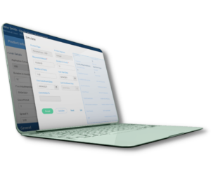 screenshot of Bluering retail digital lending platform in laptop