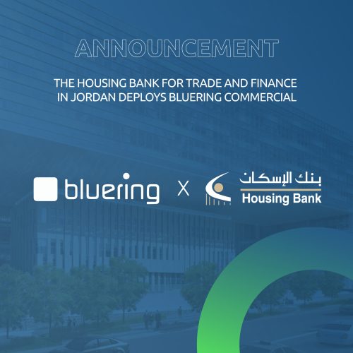 Bluering and Housing Bank for Trade and finance logos